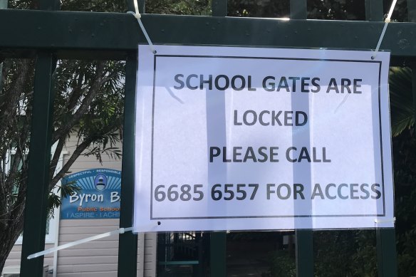 The school was locked down after the stabbing.