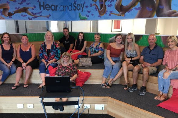Rome's family and friends assembled to watch the moment his hearing is given back to him.