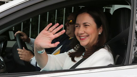 Queensland Premier Annastacia Palaszczuk as she visited Governor Paul de Jersey on Friday.