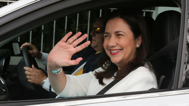 Queensland Premier Annastacia Palaszczuk as she visited Governor Paul de Jersey on Friday.