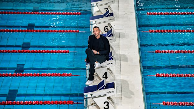 Ian Thorpe at the Sydney Olympic Park Aquatic Centre, 25 years on from Sydney 2000. 