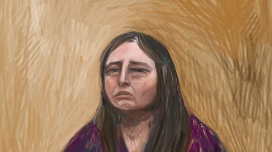 A court sketch of Erin Patterson.