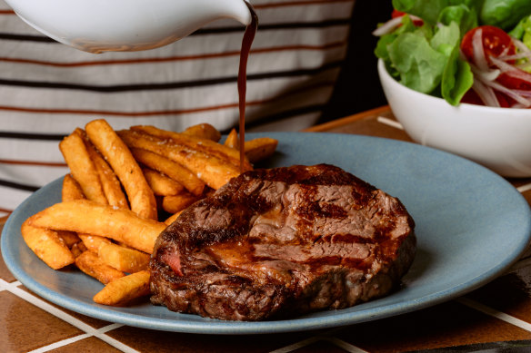 Steak is available in three cuts.