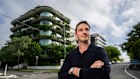 Rob Gray outside a Graya development in New Farm where pro golfer Cameron Smith bought the penthouse for $10 million.
