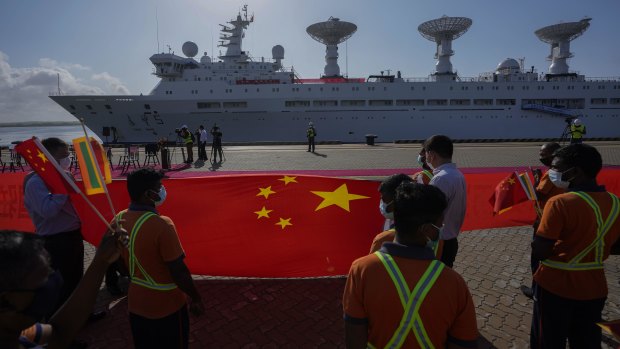Tension as giant Chinese ‘spy ship’ docks in Sri Lankan port