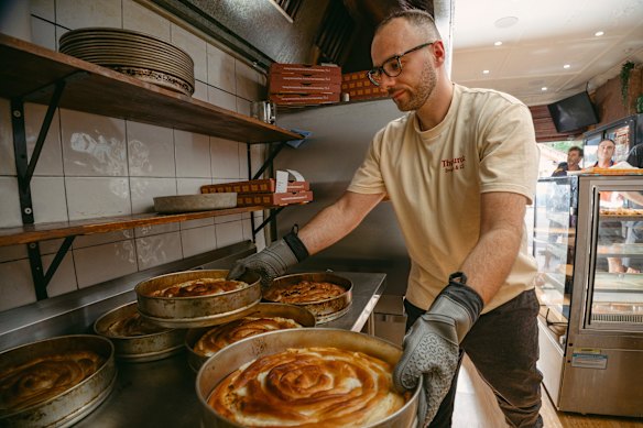 Co-owner Nikola Radevski at Burek Brothers.