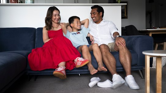 Schandel, left, says her family’s three-bedroom unit has worked well.