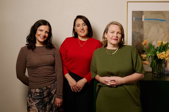 From left: Pip Littore, chef Diana Desensi and owner Hannah Green.