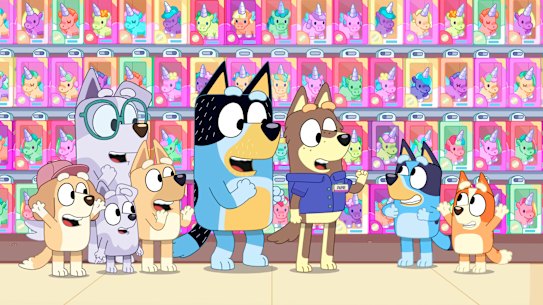 A scene from the animated series Bluey.
