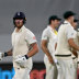 Ben Stokes departs after being dismissed by Mitch Starc on day three of the fifth Test.