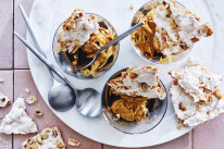 Helen Goh’s baked custard affogato.