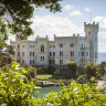Miramare Castle (Castello di Miramare) seems to float on the Gulf of Trieste.