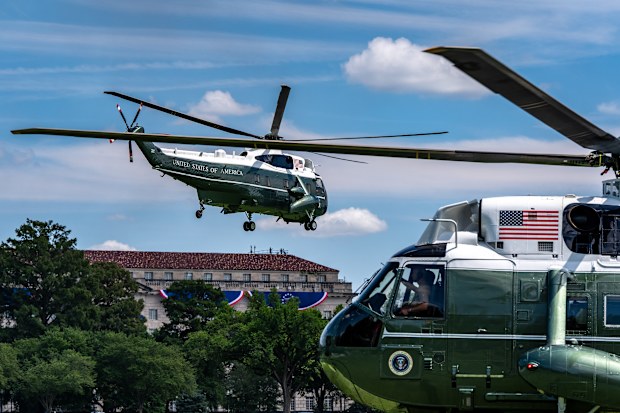 Marine One, bu hafta başında Ellipse'ten kalkıyor.