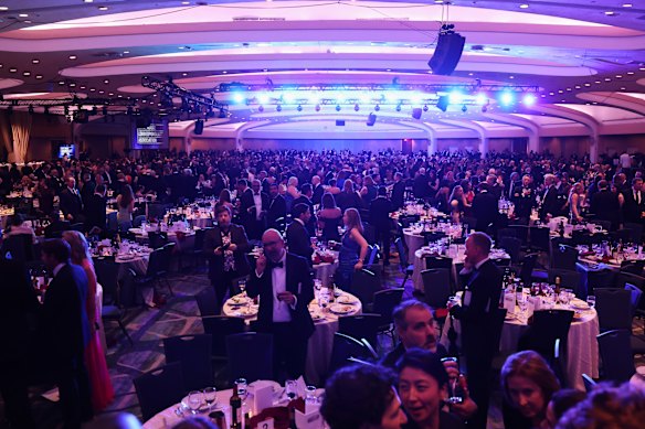 Guests were evacuated from the dinner, which has been rescheduled.