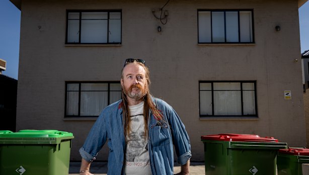 Tristan Sime at his rental home in Maidstone.