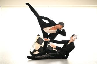 Contemporary dance work Kunstkamer, presented by the Australian Ballet, features two dancers Jorge Nozal and Adam Elmes.
