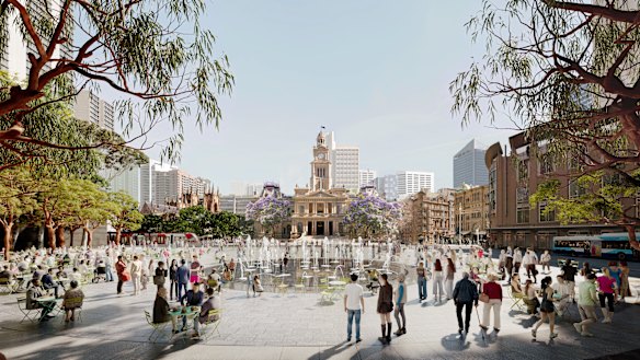 An artist’s impression of the proposed Town Hall Square.