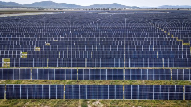 Photovoltaic modules at a solar farm on the outskirts of Gunnedah in NSW.