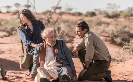 Jessica De Gouw, James Cromwell and Ewen Leslie in Operation Buffalo. 