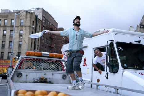 Lin-Manuel Miranda, left, and Chris Jackson in In the Heights.