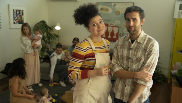 Rose Matafeo and Matthew Lewis star as unwitting parents-to-be Zoe and Tim.