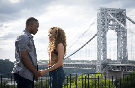 Corey Hawkins, left, and Leslie Grace.