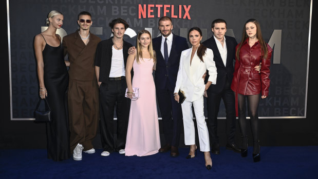 The Beckham clan at the London premiere of the documentary.