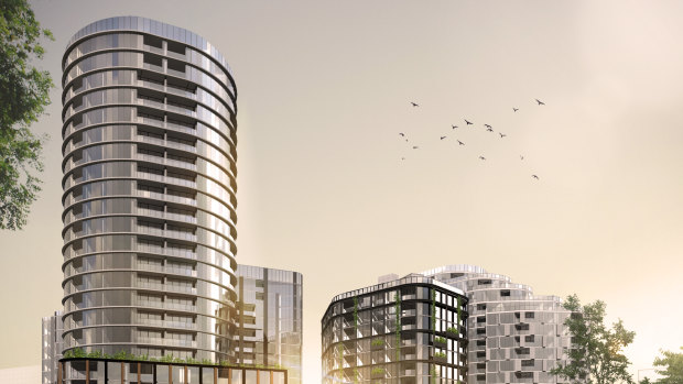 An artists impression of Geocon's Wova development in Woden. It was given the green light to start building next year. 