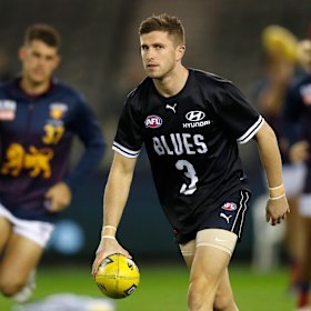 No decision has yet been made on the playing future of former Blues skipper Marc Murphy (pictured) beyond 2021.