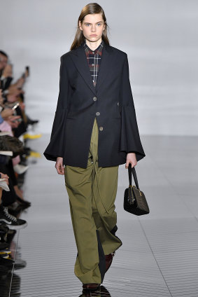 Chic cargo pants at Loewe during Paris Fashion Week in February this year.
