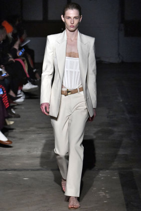 Well suited ... Dion Lee's show at New York Fashion Week.