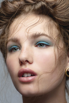 If blue eyeshadow is a little too much, try a navy kohl or midnight blue mascara.