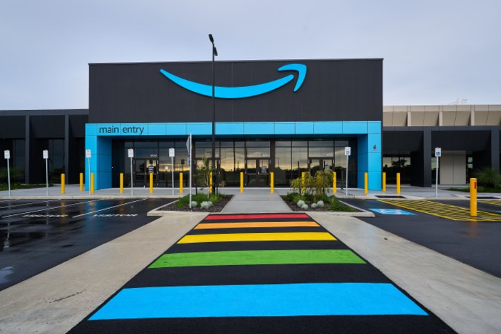 Amazon’s new Perth fulfilment centre is about the size of the WACA cricket ground.