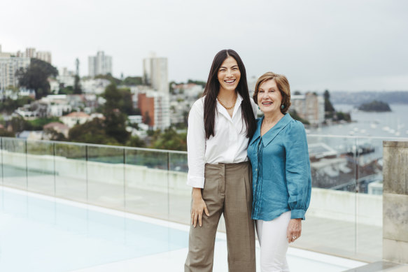 Borne founder Avalon Nethery (left) with lactation consultant Lynne Hall at the Intercontinental in Double Bay where she will host her post-natal care space.
