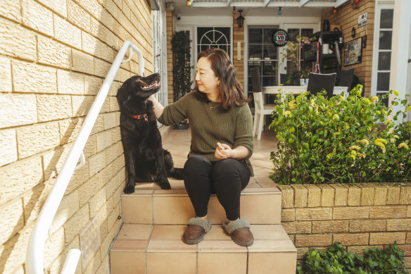 Cathy Cao, with her dog Bailey, had overlooked Roseville Chase when she spent six months looking to upgrade. 
