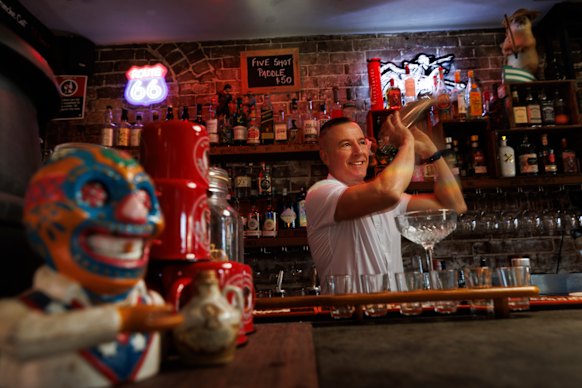 Lindsay Egan, owner of Corner Bar in Rozelle, is looking to extend his trading hours to 2am and expand live music.