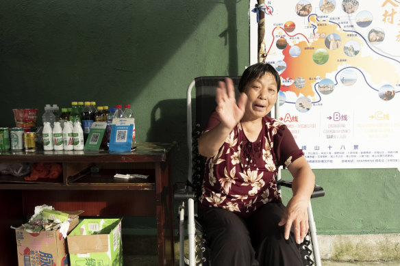 Tang Yaxue, 65, and her husband are the only two villagers who have returned to work in Houtouwan. 