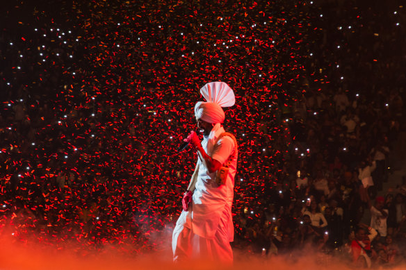 Diljit Dosanjh at the Rod Laver Arena: the singer and actor has had an incredible year.