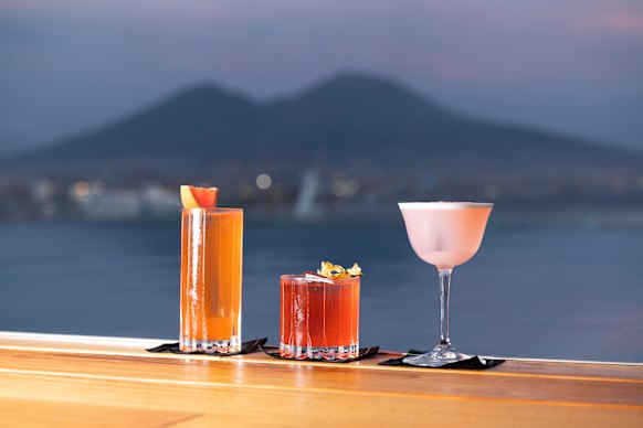 Cocktails on La Terrazza at Romeo Napoli.
