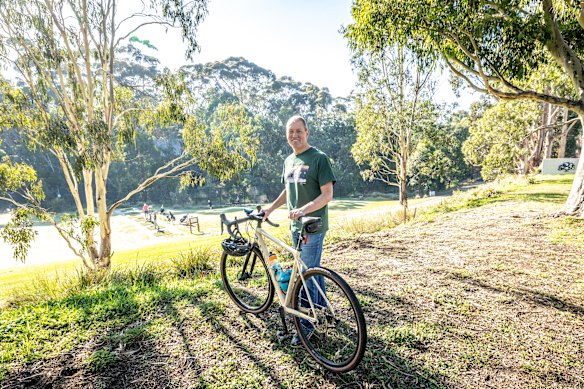 James Thyer at Latrobe Golf Course overlooking the Darebin Creek, where the final stage of the Alphington Link path began this week.