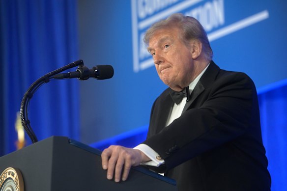 President Donald Trump delivered a mostly unfunny, awkward and offensive speech at the White House Correspondents Dinner.
