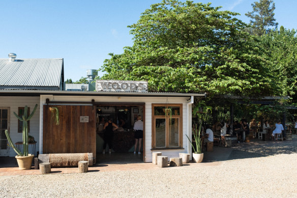 The former hardware store has been transformed into a charming, weatherboard cafe.