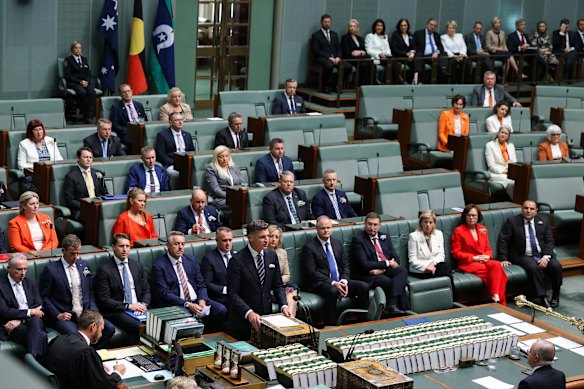 Many opposition MPs wore orange.