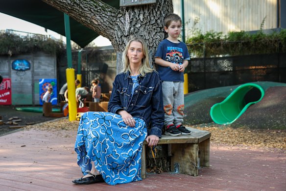 Cara Anderson Kindergarten director Ella Slattery, with Mika Toohey, says the community kindergarten is already at capacity.