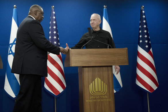 US Defense Secretary Lloyd Austin met with Israeli Defense Minister Yoav Galant in Israel last month.