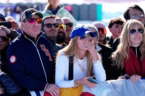 American fans react after Lindsey Vonn’s crash.