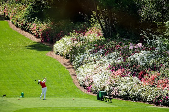 Vibrant: Augusta National was a sea of colour during last week’s Augusta National Women’s Amateur tournament.
