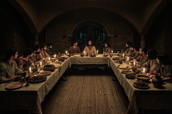 The Last Supper scene in The Chosen.