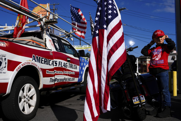 Trump supporters at a rally in Scranton on Wednesday.