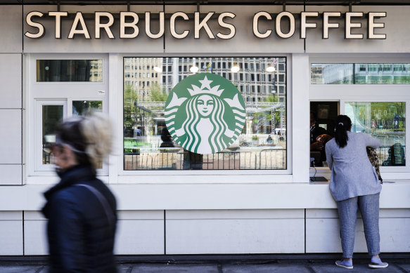A Starbucks coffee shop in Philadelphia, where one of the locations is being closed due to safety fears.
